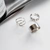 Fashion Creative Hip-hop Cold Wind Street Ring Personality Wide-faced Opening Index Finger Ring Chain Buckle Joint Tail Ring