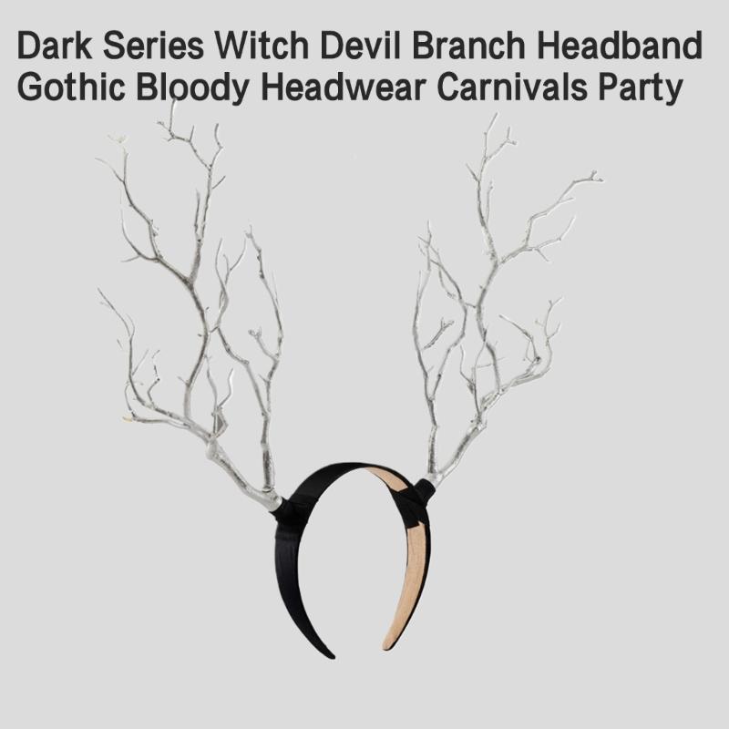 Bloody Branch Handmade Gothic Witch Bloody Headbands Hair Hoop for Live Shows