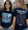 Take That Turnesi 2026 Beyaz Tişört İngiltere Stadyum Tur Tarihleri Arka Baskı The Circus Live Yaz Konseri Tişörtü Toplu Alımda Tasarruf Edin