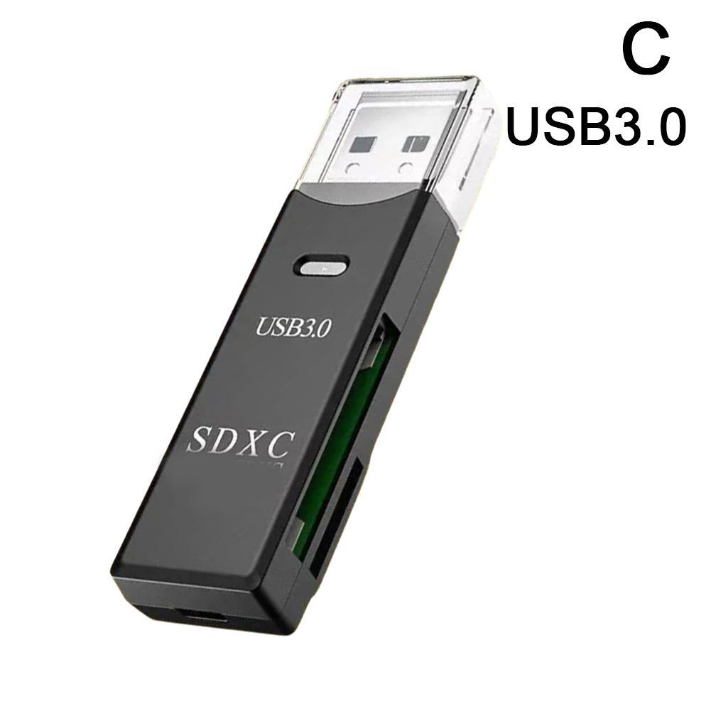 USB2.0 USB3.0 Portable Card Reader for SD MicroSD TF High-Speed Memory Card Reader Adapter Dual Slots