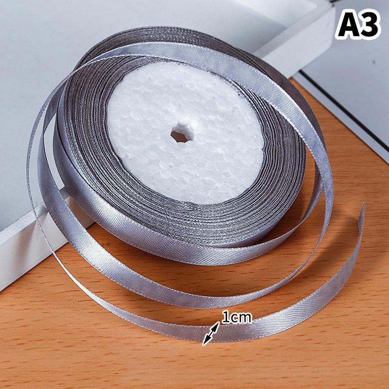 

1см (25 ярдов/рулон) Сатиновая плоская лента Рулон Упаковка Подарочного Букета Цветов Свадьба День Рождения Лента Изготовление Поделки A3