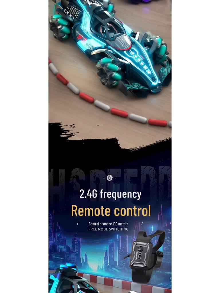F1 Stunt RC Car: 4WD, Lights, Spray, Gesture Control, Drift Toy