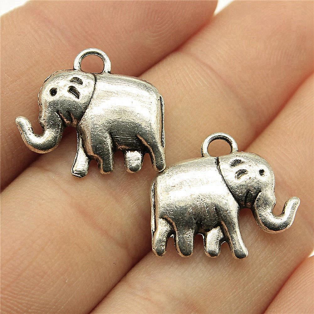 Charms Small Elephant Pendants Kids' Jewelry Materials QC115