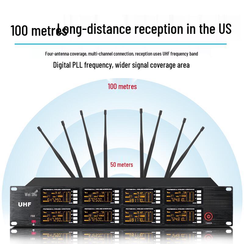 Weishu DC-8 1-to-8 Wireless Desktop Conference Microphone System (CN version)