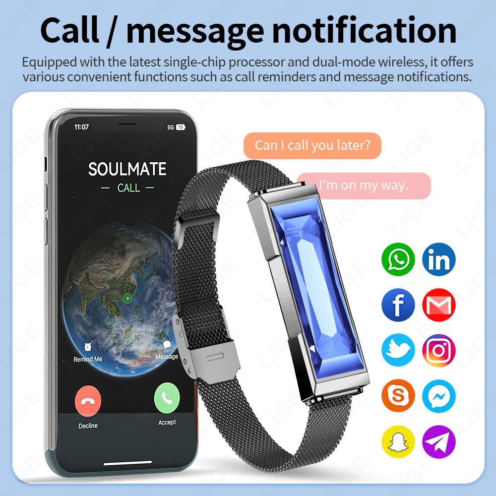 Women Smart Bracelet Call Reminder Heart Rate Activity Sport Fitness Tracker Wristband Waterproof Smart Watch Men Smartband
