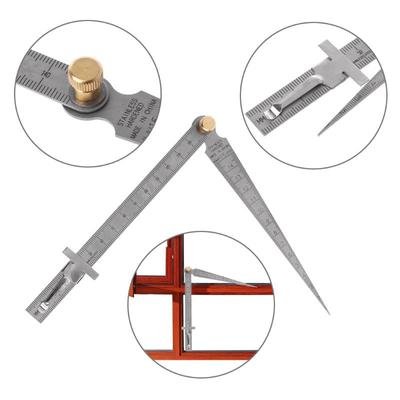 2v1 Metrický Kužeľový Zvárací Špáromer Hĺbkomer Otvor Nerezová Oceľ