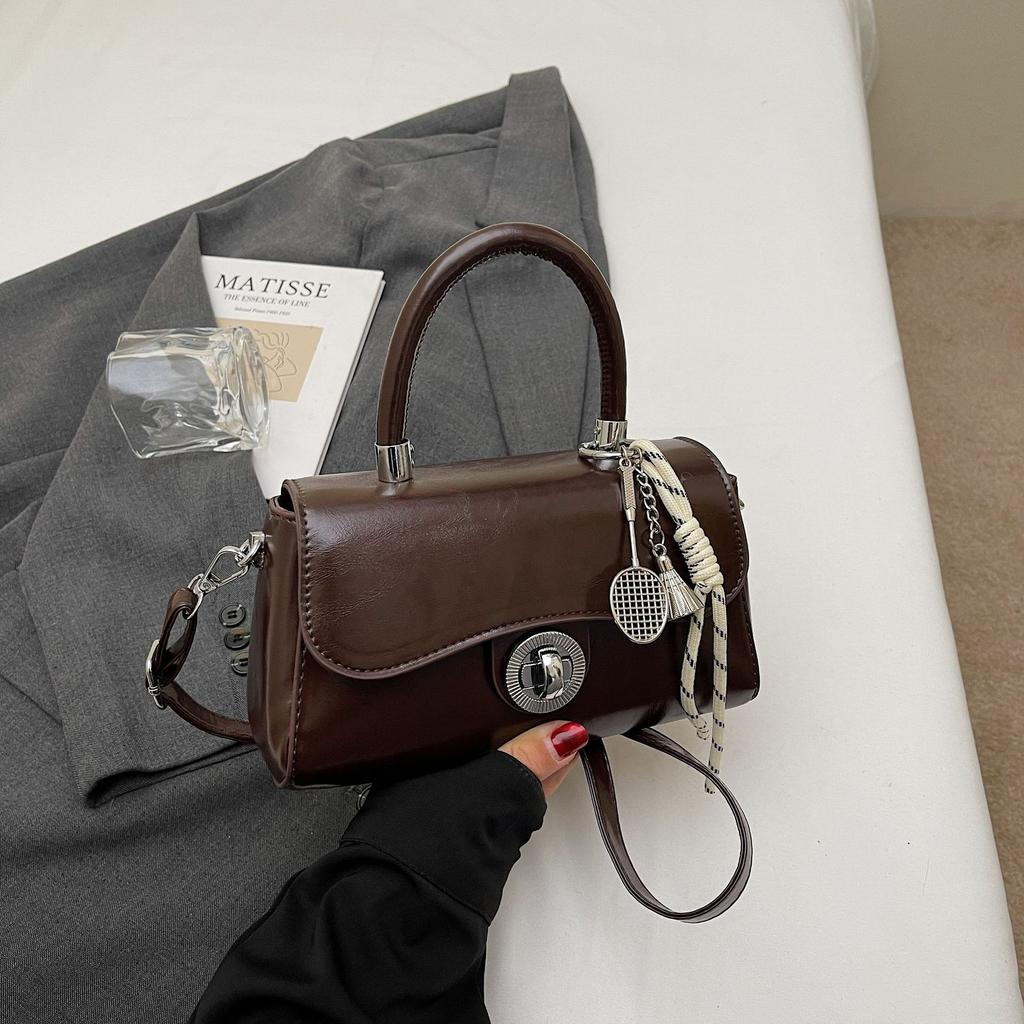 Korean portable bowling bag women's 2025 new trendy fashion shell bag versatile oblique span bag small square bag