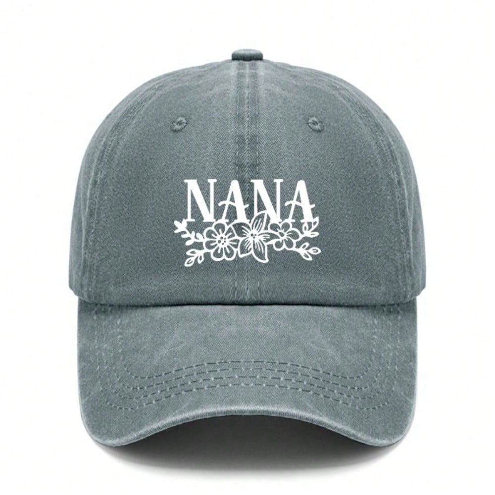 Nana Baseball Cap - Letter "NANA" Print Adjustable Breathable Casual Outdoor Sports Hat For Grandma Gift