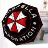 1 Stück Umbrella Corporation Logo Automatisches Öffnen Klappschirm - Tragbares 3-fach Design mit Eisenrahmen - Outdoor, für Fans, Reisende, Tägliches U