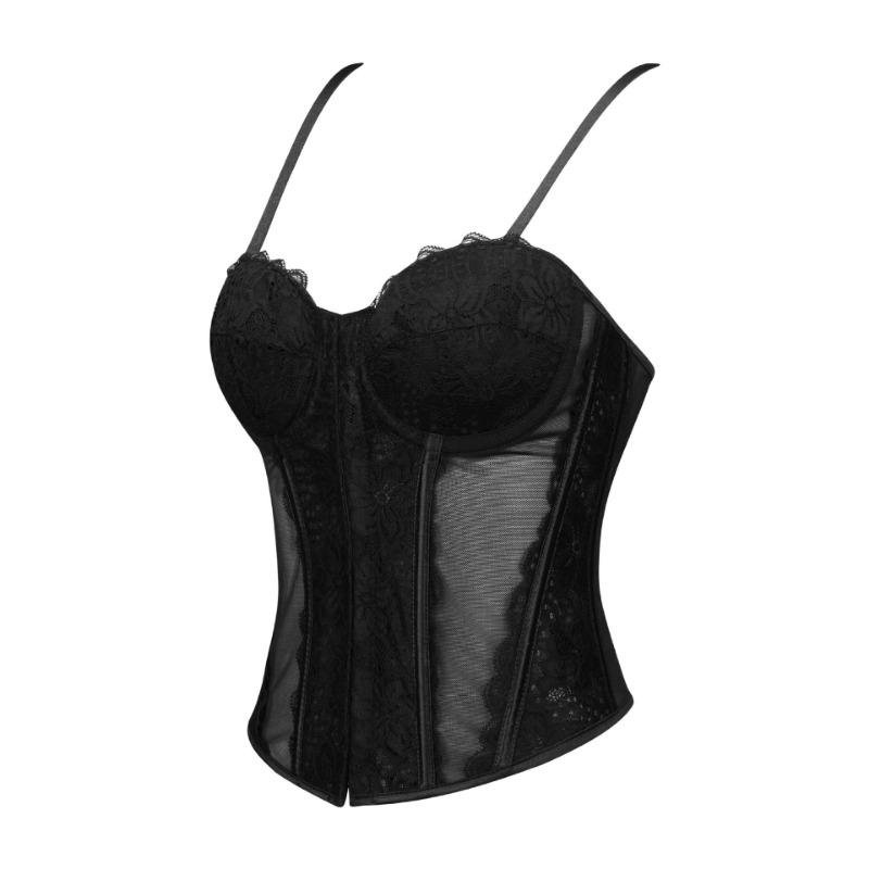 Women S Lace Boned Corset Top Slimming Shapewear For Evening Dress