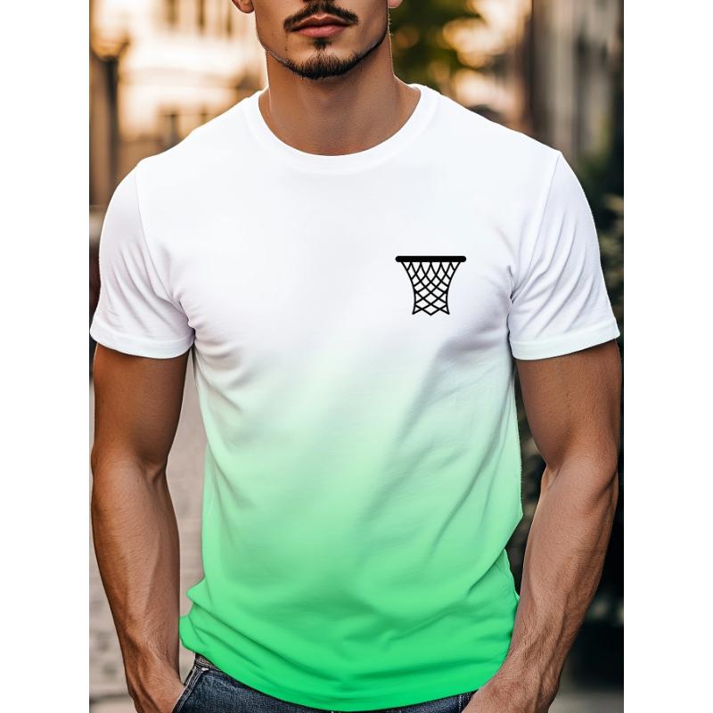 Cross-border Street-style Men's Short-sleeve Personalized Color Pattern Printed Summer Short-sleeve T-shirt
