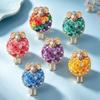 Lovely Flower Sheep Brooch Pin Colorful Animal Brooch Gift Lamb Badge  Women