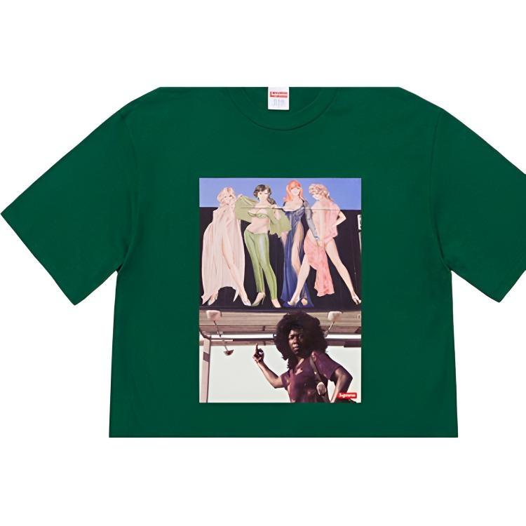 Supreme FW19 Week 7 American Picture Tee USA Photo Printing Short Sleeve Unisex Green Men's SUP-FW19-742