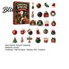 Bowling Christmas Advent Calendar with 24 Acrylic Pendants, 2D Flat Theme Decorative Pins Sweaters Ornaments Hanging for Holiday Tree Decorations And