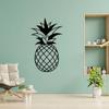 Stunning Black Pineapple Sign! For Home Living Room. Modern Pineapple Metal Wall Decor. Stylish Wall Sculpture and Hanging.