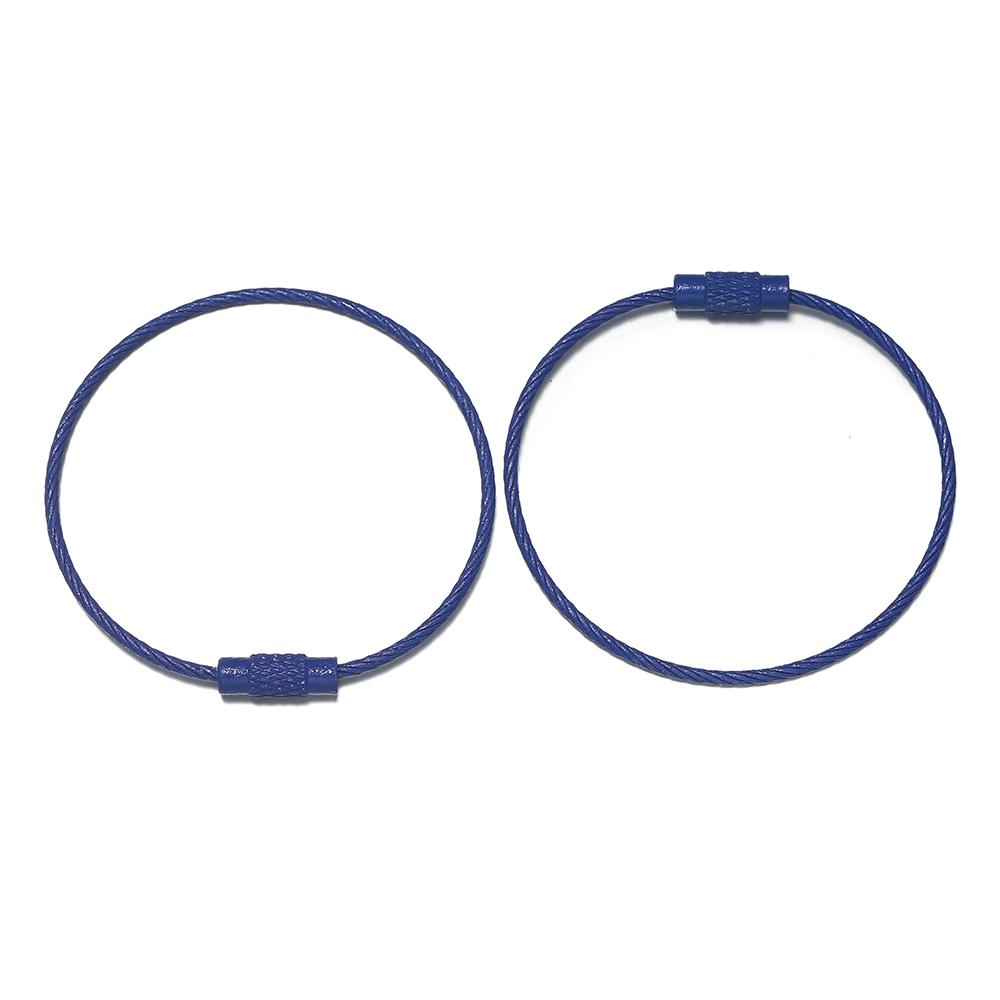 10pcs/Lot Colorful Iron Wire Keychain Cable Loop Screw Lock Rope Key Holder Keyring Key Chain Rings for Jewelry Making Supplies