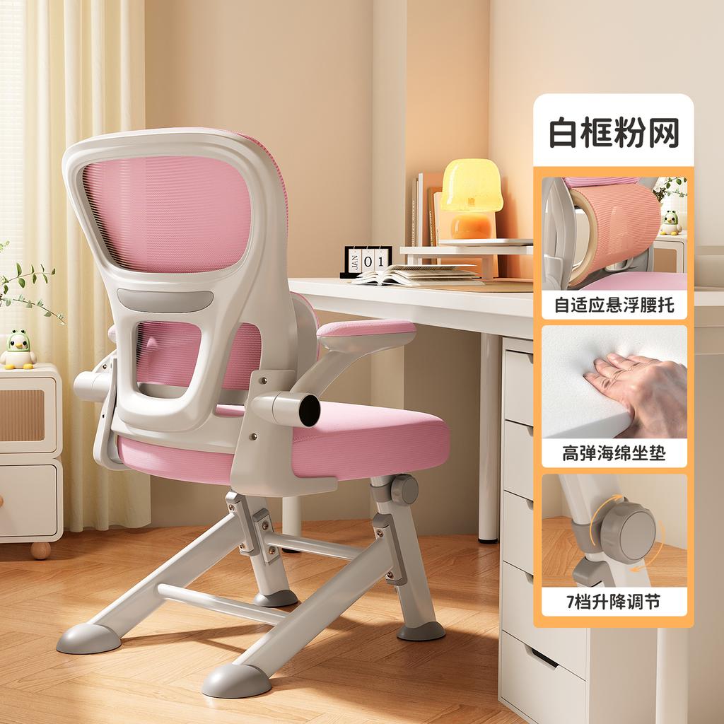 Ergonomic Study Chair for Teens - Adjustable Student Desk Chair, Lumbar Support Computer Chair, Home Office Learning Seat