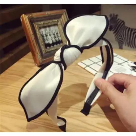 

Корейский бутик Повязка для волос Черно-белая с бантом Женская Детская Повязка на голову Ободок для волос Аксессуары для женщин Скранчи Повязки для волос