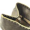 Fendi Selleria Stitch Tote Bag Flap Hand Bag Leather Metallic Gold Based