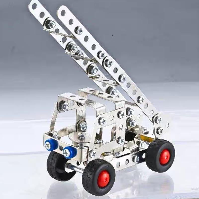 Metal Assembly Engineering Vehicle Simulation Screw Nut DIY Alloy Building Block Car Model Children's Education Toys For Boys