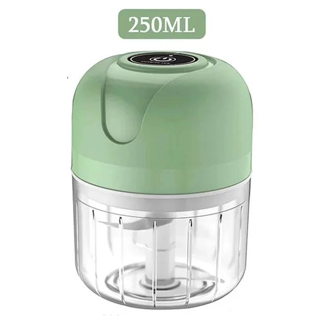 250ml Electric Garlic Masher Crusher Wireless Kitchen Food Chopper Usb Portable Meat Grinder Crushed Ginger Vegetable Crusher