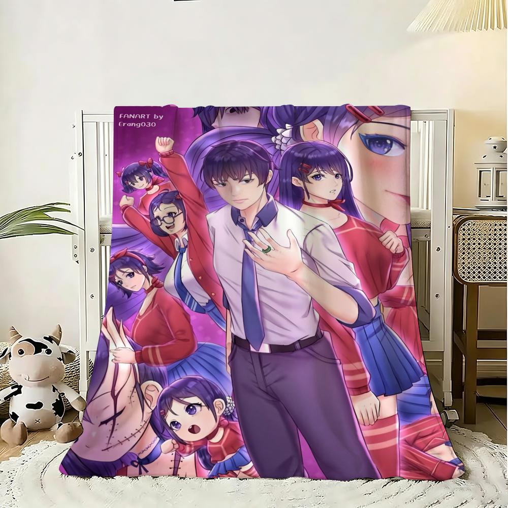 Cute M-MiSide Mita Throw Soft Flannel Throw Blanket, Lightweight Breathable Summer Nap Blanket For Sofa Home Travel Cozy Decor