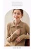 Women's Cashmere Polo Collar Knit Top: Versatile Solid Color Cardigan Sweater Coat