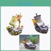 Beautiful Resin Pirate Ship Aquarium Ornament Gift Non-toxic Durable 6''*2''*5''