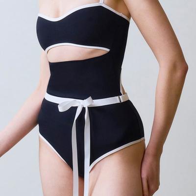 VINAJ Unbalanced Over Long Ribbon Waist Strap (White)