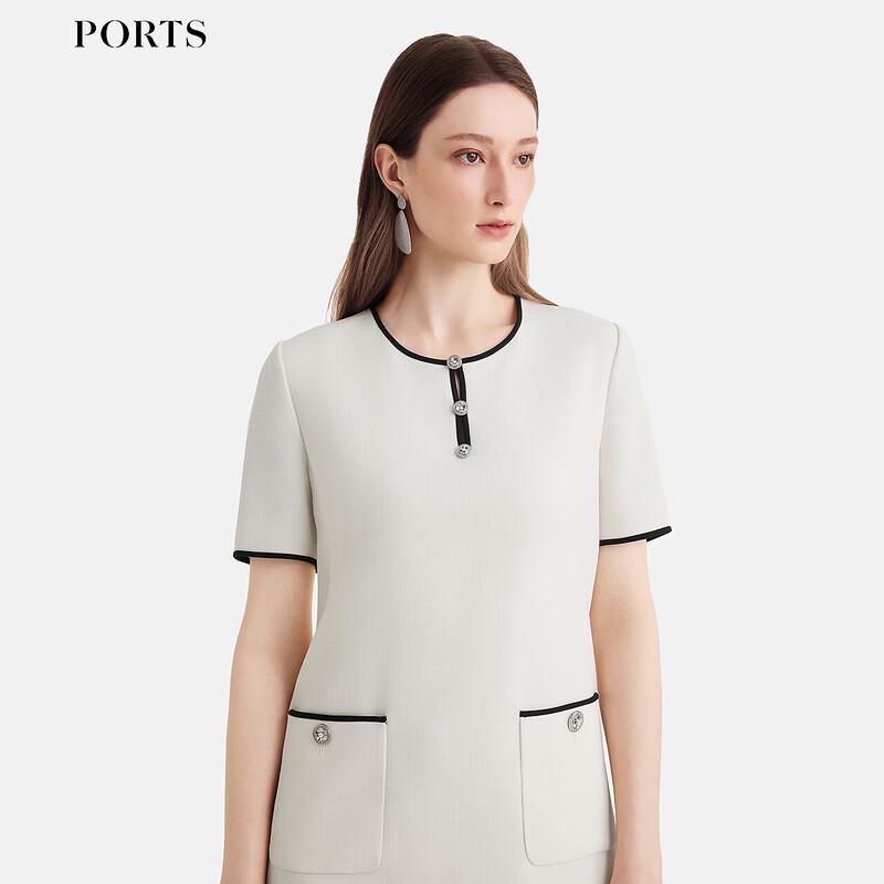 PORTS Women's 2025 Spring/Summer Contrast Trim Dress