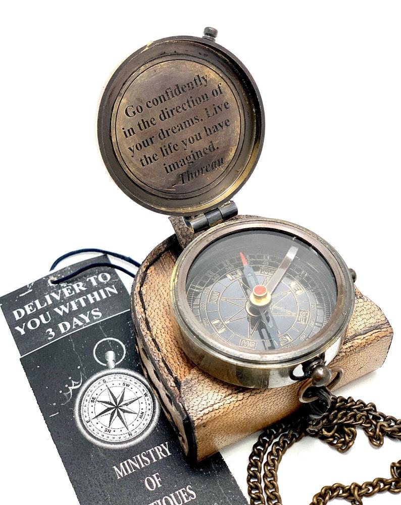 Pocket Compass Brass Nautical Compass, Handmade Compass, Christmas Gift, Gift for husband, Gift for her, Wedding Gift