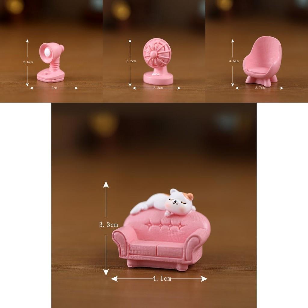 Landscape Micro Cat Resin Ornament Daily Life Diy Mini Home Decor Accessories