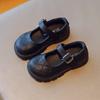 Kids Leather Shoe Spring Autumn Black School Girl Shoes Thick Bottom Versatile Children Fashion Princess Causal Mary Jane Shoes