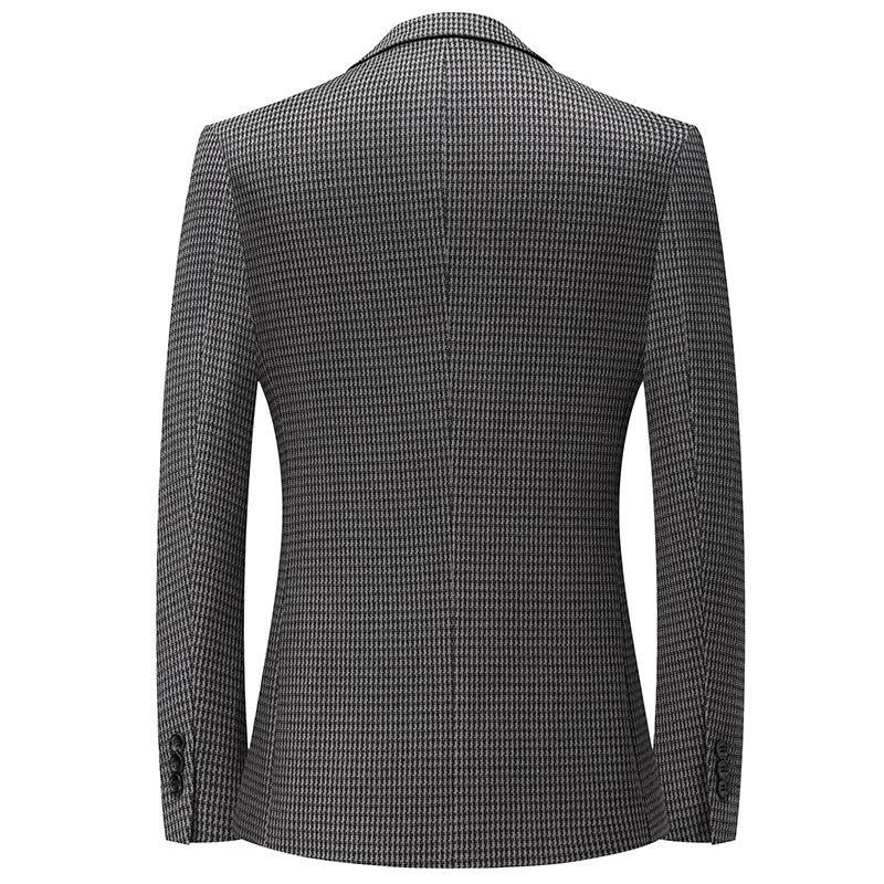 Autumn Thick Elastic Non-iron Suit Men's Korean Version Slim and Casual