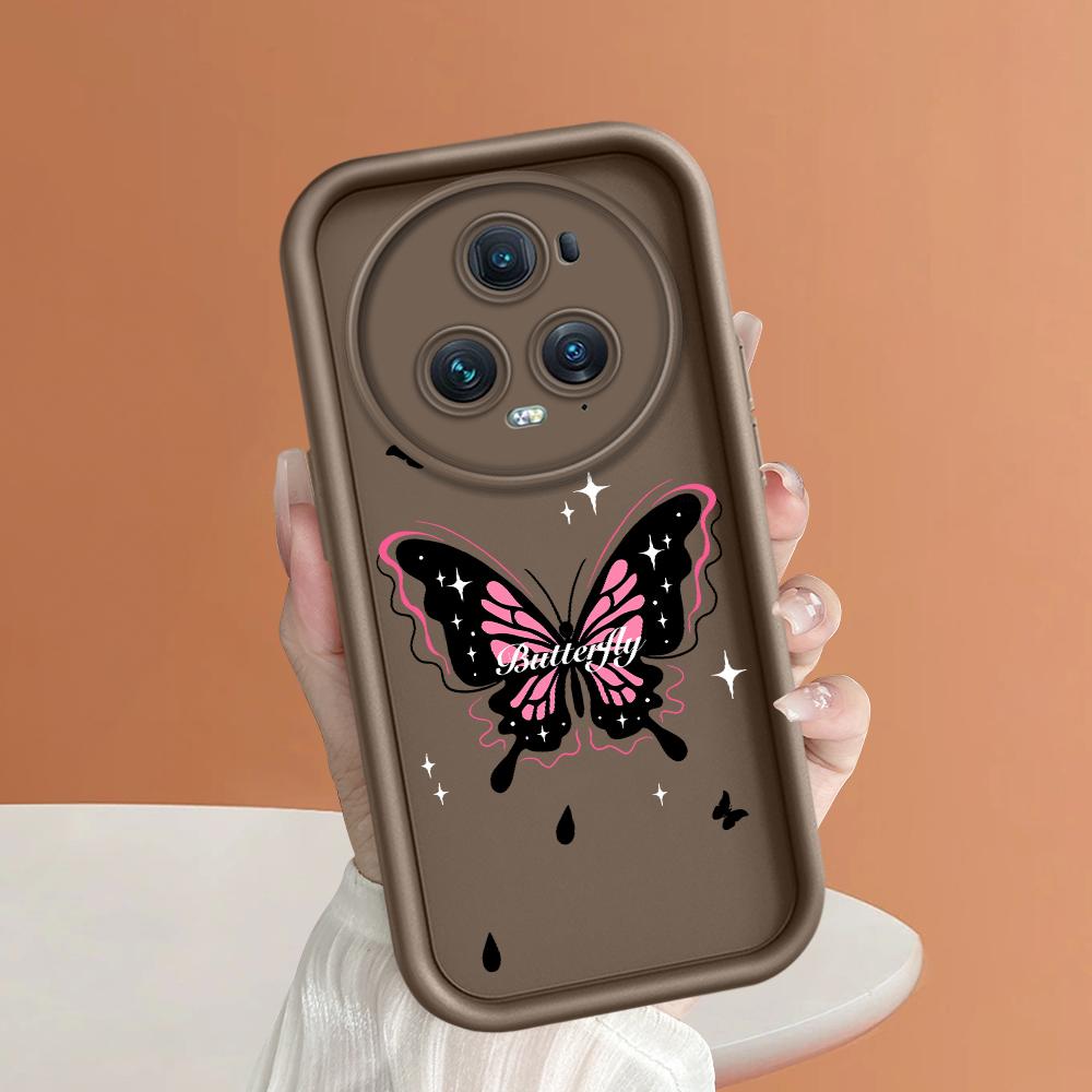 

Мягкий силиконовый квадратный чехол с рисунком лестницы для телефона, полное покрытие, противоударный защитный резиновый чехол для камеры для Huawei Honor Honor X50I коричневый