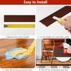 1pc 1/2mX3cm Self-Adhesive Floor Transition Strip, Flexible Wood Grain Design Edging for Carpet, Laminate&Floors, Threshold