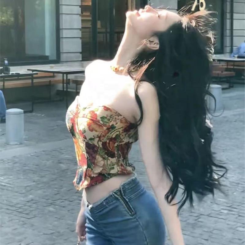 Kadınlar İçin Çok Renkli Balenli Korse Seksi Omuz Dekolteli Şekillendirici Karın Kontrolü Zayıflatıcı Üst Çelik Halkalı Seksi Korse