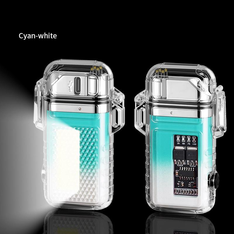 New Arrival Retractable Windproof Pulse Dual Arc Electric Lighter Outdoor Waterproof Camping BBQ LED Display Type-c Quick Charge Lighter