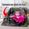 Customize Picture Personalized Picture Blanket Cozy Customizable Blanket Soft & Cozy Suitable for Office Chair Chair Picnics Couch