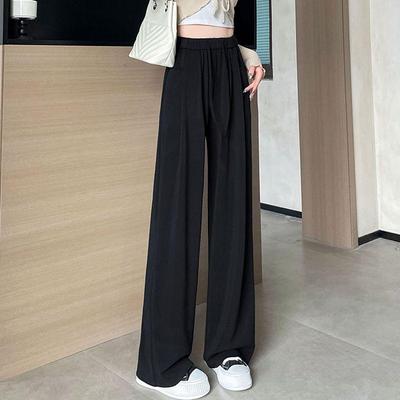 Women's Pear-Shaped Wide-Leg Ice Silk Pants - Versatile, Casual, Sun-Protective Summer Wear