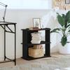 VidaXL Bibliothèque à 3 niveaux noir 60x30x60 cm bois d'ingénierie, étagère, étagère à livres, étagère de rangement, armoire 860248