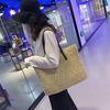 Mode einfache hohle Strandtaschen Frauen Stroh gestrickt große Handtaschen Tote