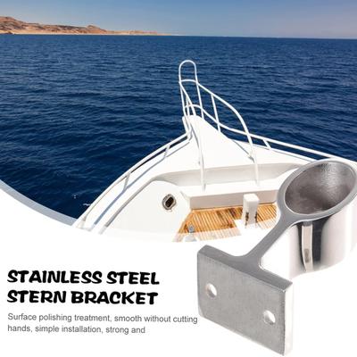 2pcs Bracket Stanchion for Yacht Easy Installation End/Center/Front Hand Rail Mount Fitting Heavy Duty Marine Hardware