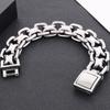 20MM Men's Stainless Steel Viking Braided Chain Bracelet for Man Woven Rope Bangle Cool Hip Hop Motorcycle Biker Jewelry 3 Color