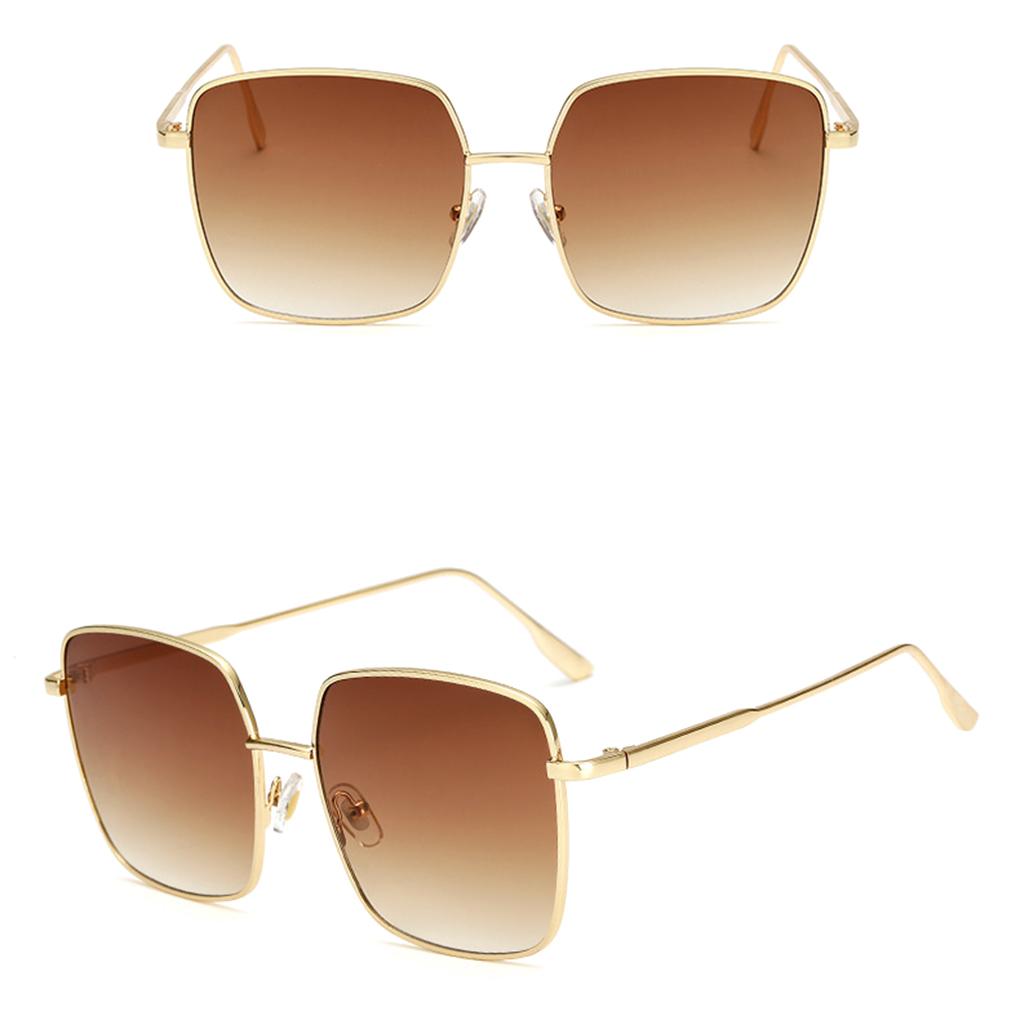 Vintage Retro Square Sunglasses Mirrored Metal Frame Glasses Women Gifts