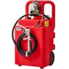 Brandstof Caddy, 32 Gallon, Draagbare Brandstoftank met 12V DC 15 GPM Elektrische Brandstoftransferpomp, 13 ft Leveringsslang & Aluminiumlegering Handmatig Mondstuk, Benzine