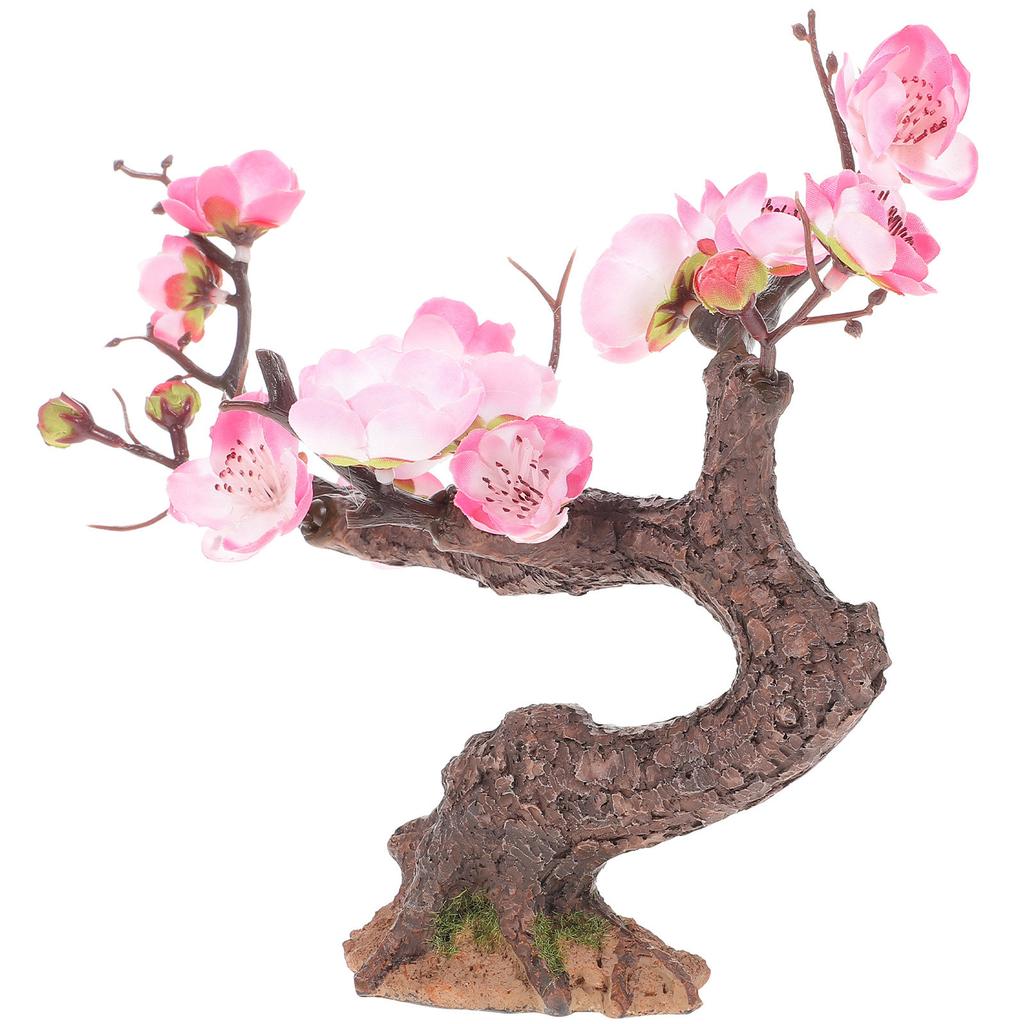 Plum Tree Ornament Artificial Decor for Desk Table Sand Table Micro Landscape Bonsai Sashimi Decoration Home Office