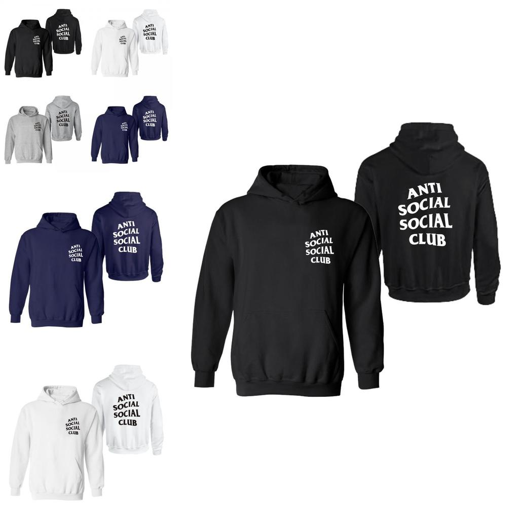 Anti Social Social Club Unisex Hoodie New Long Sleeve Hood Sweater Sweatshirt