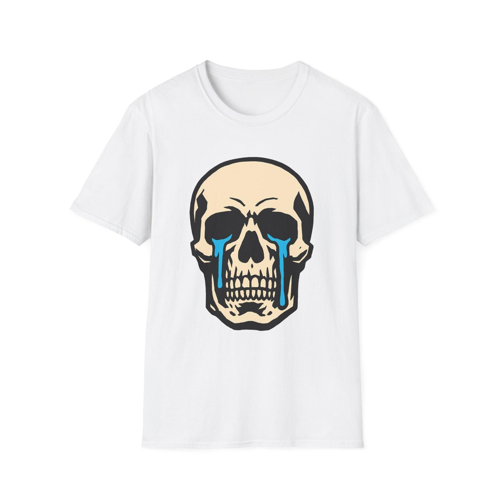 Unisex Softstyle T-Shirt Skull Tears Sorrow Emotion S разноцветный