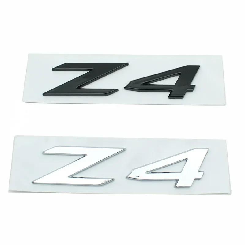 3D ABS Adhesive Chrome Black Car Rear Trunk Badge Decal For Z4 E85 E89 G29 Z4 Logo Emblem Letters Sticker Auto Accessories